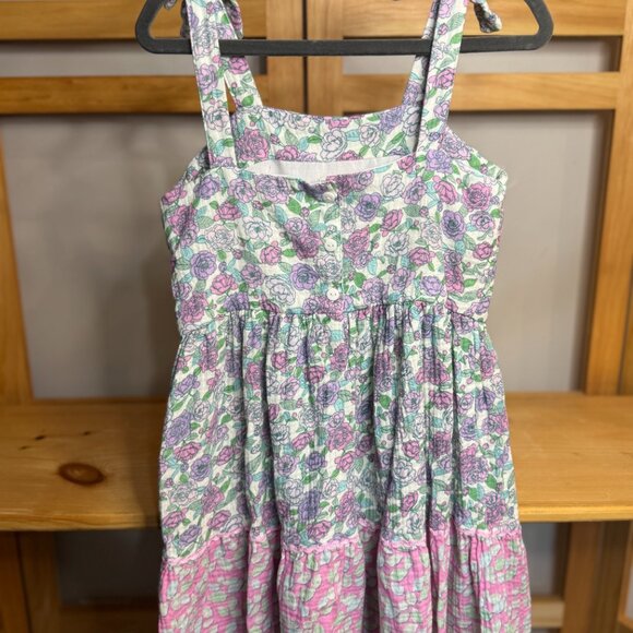 Tahari Girl Pastel Floral Tiered Dress โ Size 7 - Picture 10 of 13